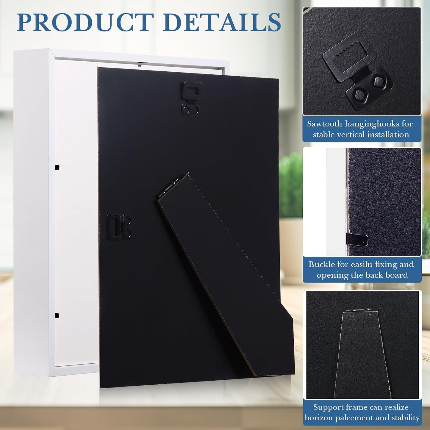 Ripeng 16 Pack 8 x 10 Inch Shadow Box Frame Display Cases, Deep Picture Frames for Wedding Bouquet Preservation