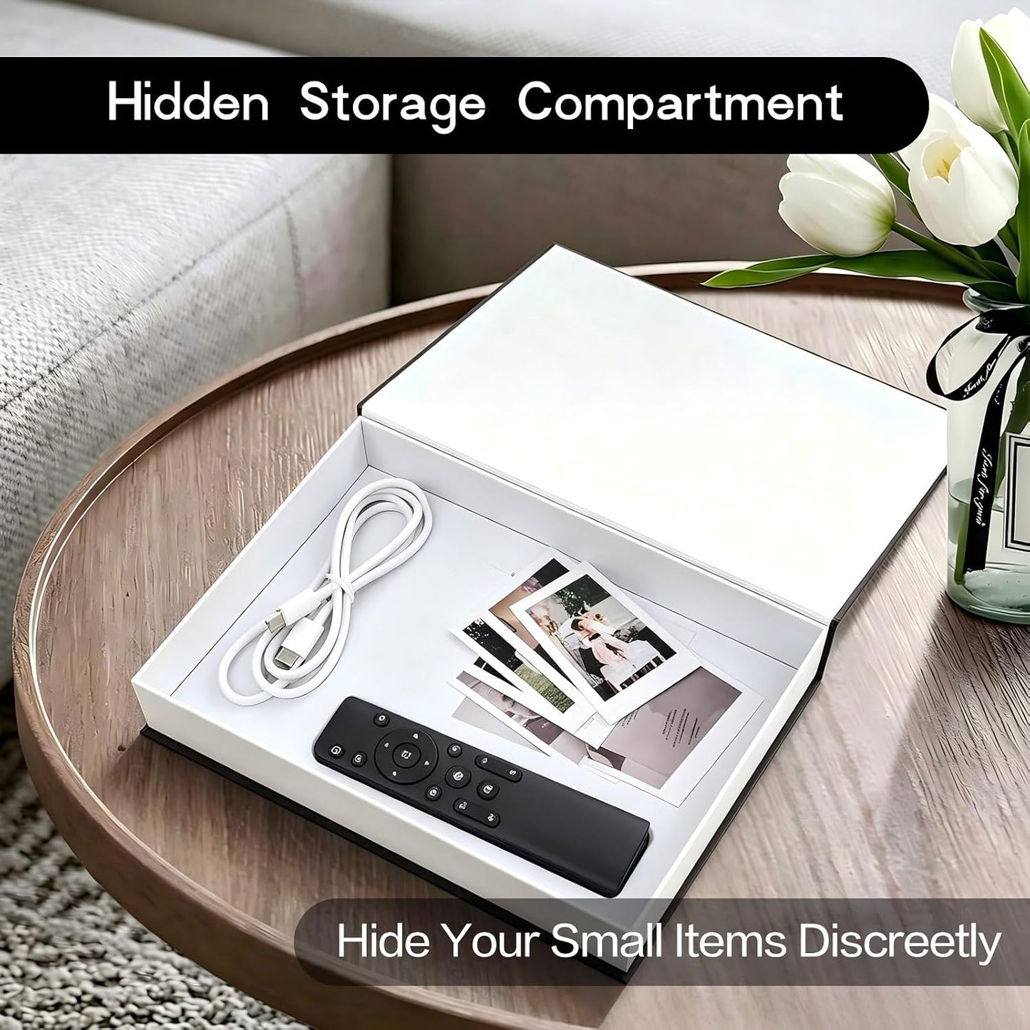 Modern Stacked Books / Decorative Faux Books Storage Box