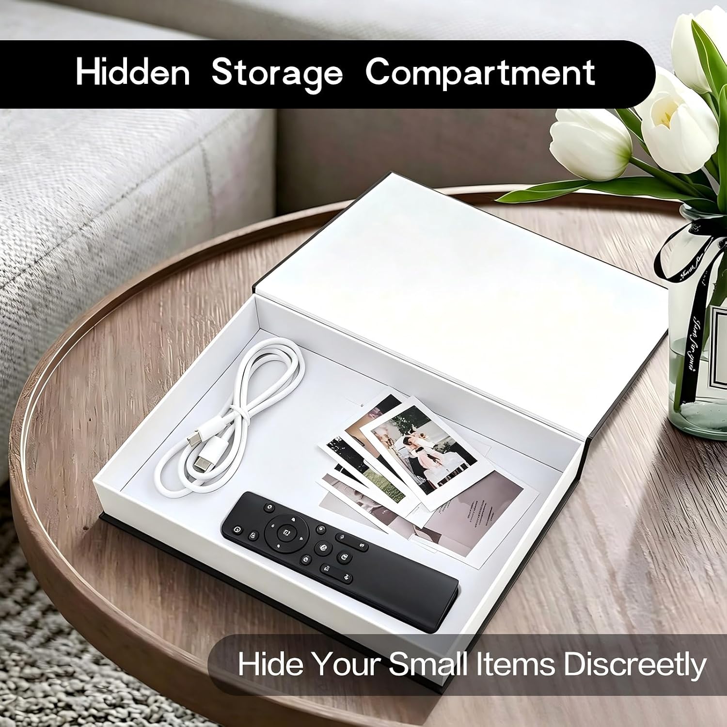 Modern Stacked Books / Decorative Faux Books Storage Box