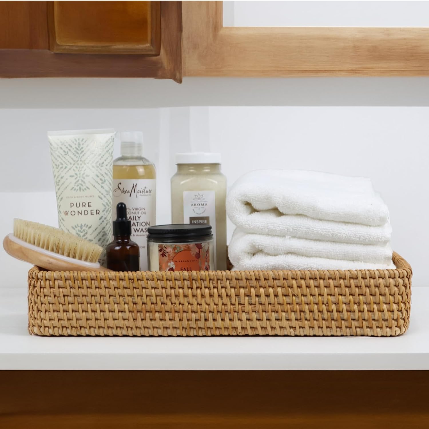 Rattan Serving Tray / 15 x 10.2 x 2.6