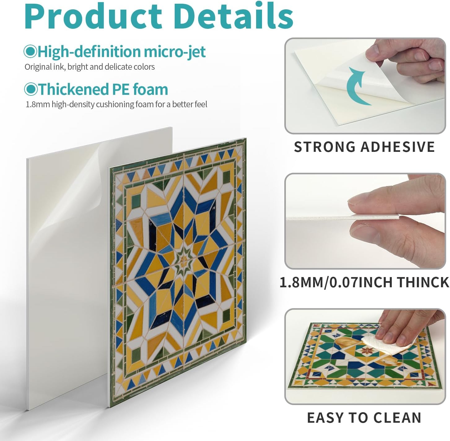 Tile Stickers Tile Decals Peel and Stick Backsplash Self Adhesive / Art-20 / 5.9 x 5.9 / Set of 12