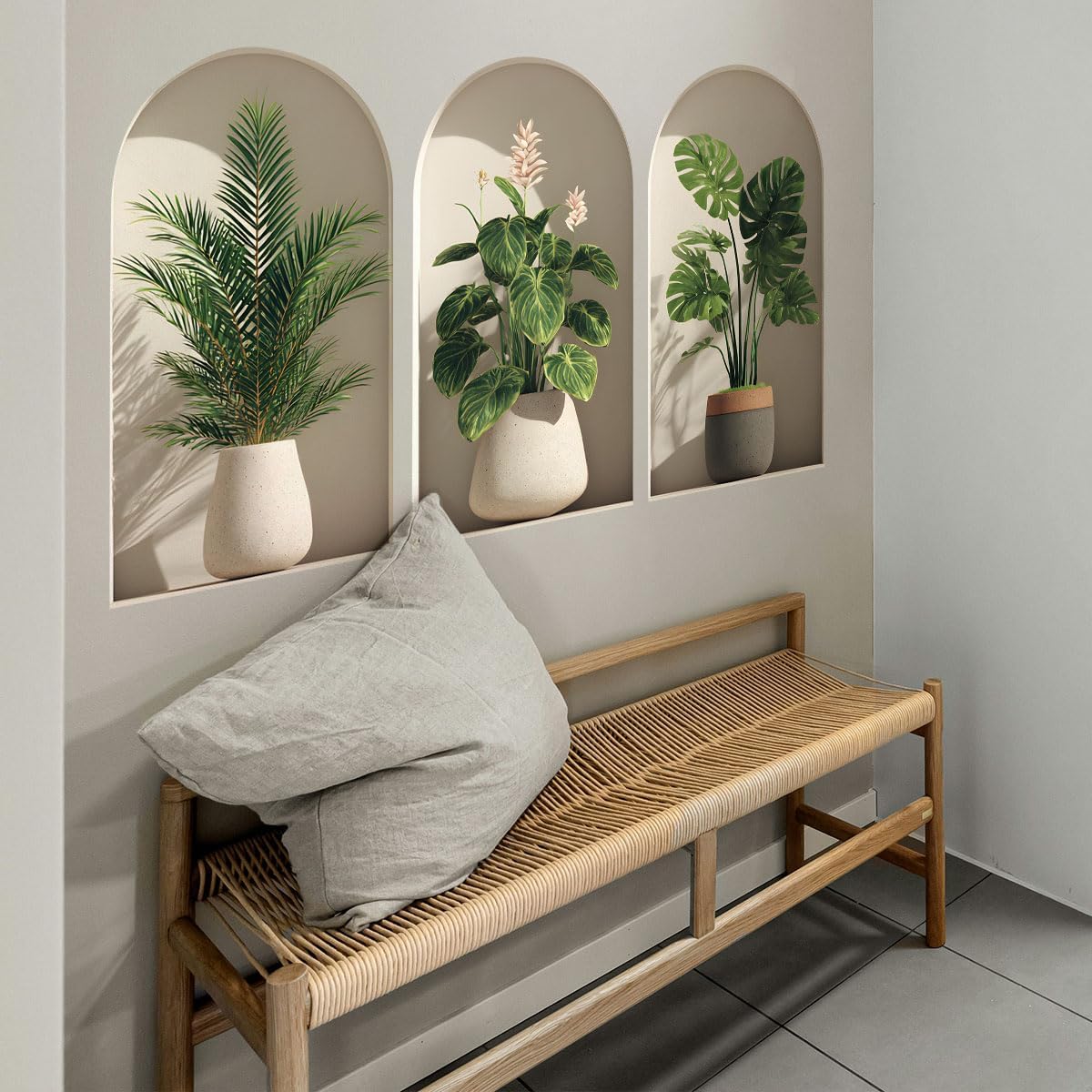 Plants Wall Decals / Potted Flower Decor 46 / Green