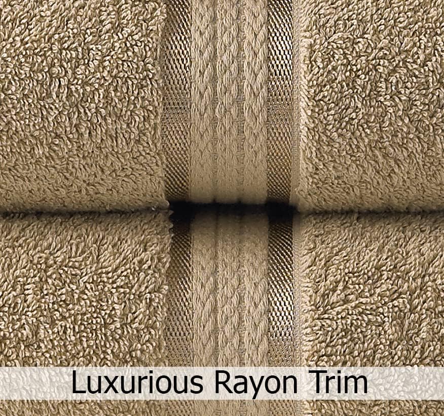 COTTON CRAFT Ultra Soft Bath Towels - 4 Pack 100% Cotton Large 30x54 inches | Oversized 580 GSM Absorbent Linen Bath
