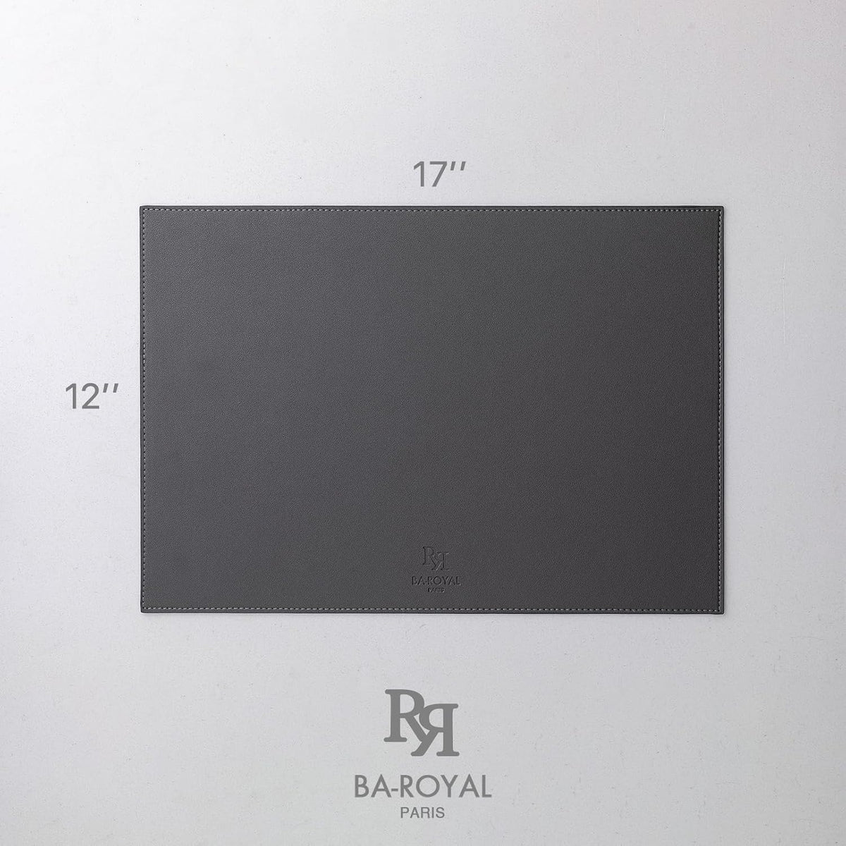 Baroyal Faux Leather Placemats Set of 12 Vinyl Washable Wipeable Table Mats for Kitchen Dining Table Heat Resistant