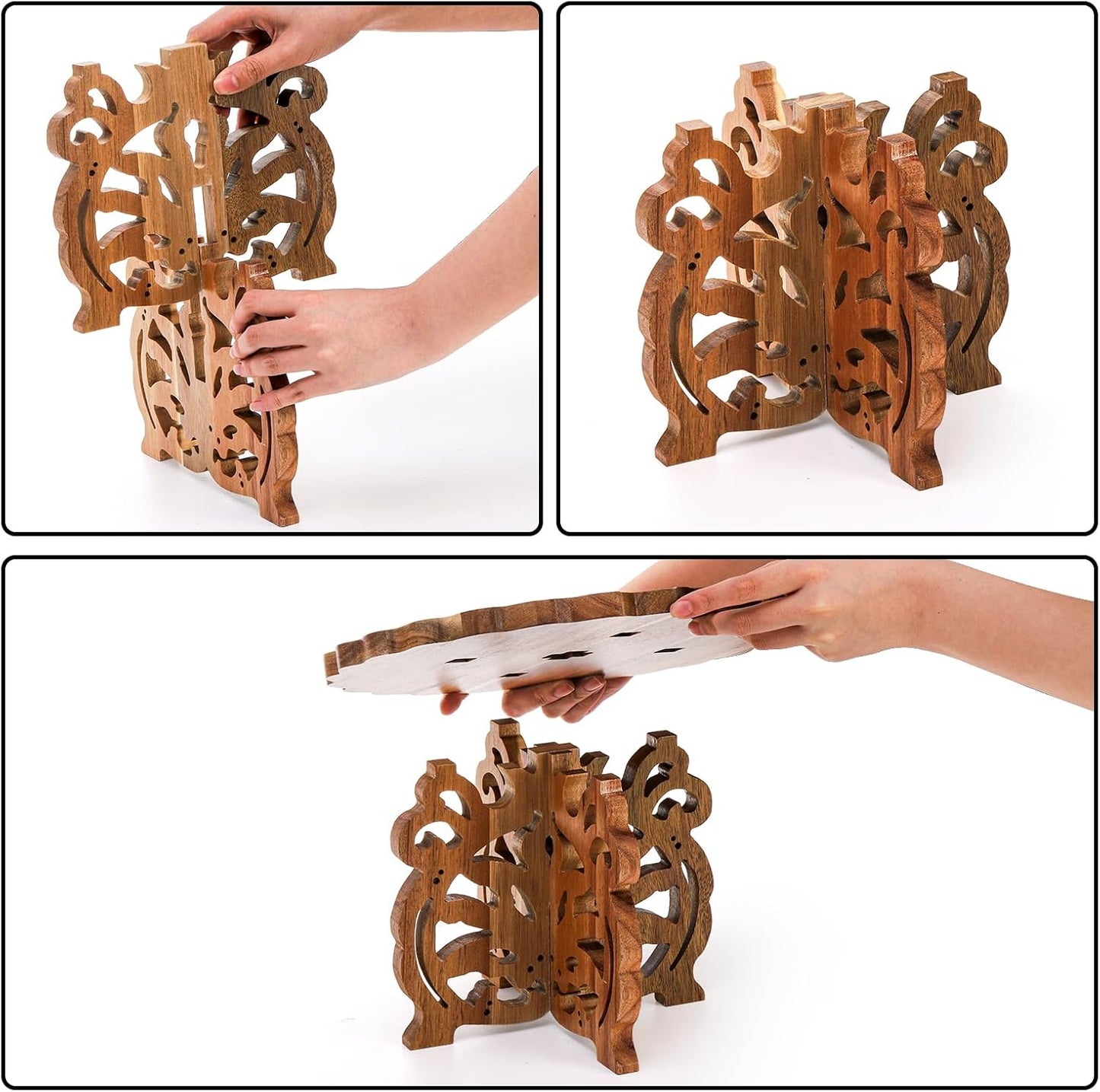 12" Wood Cake Stand