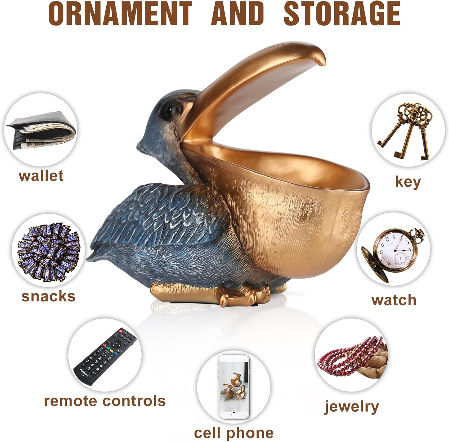 Modern Key Holder for Pelican / Golden Blue