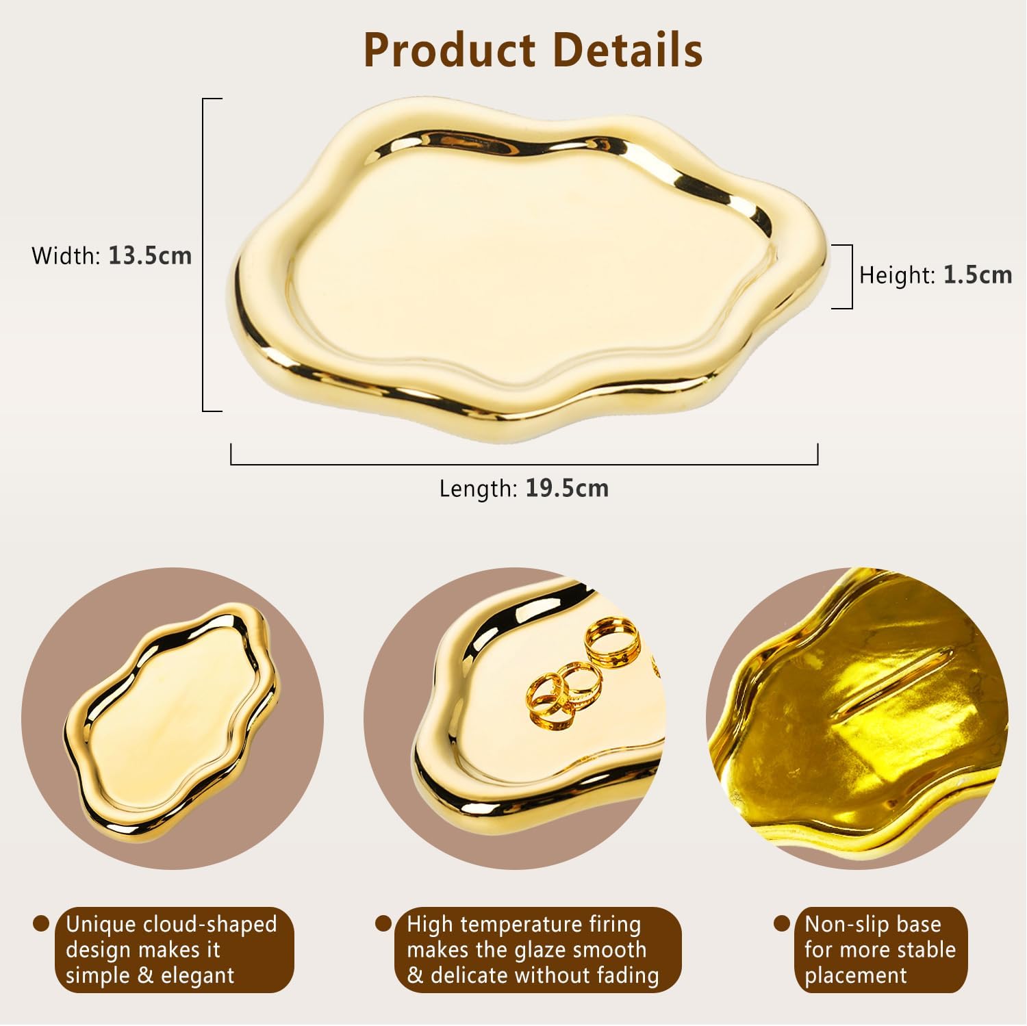 Watch Keys Tray Ring / Gold