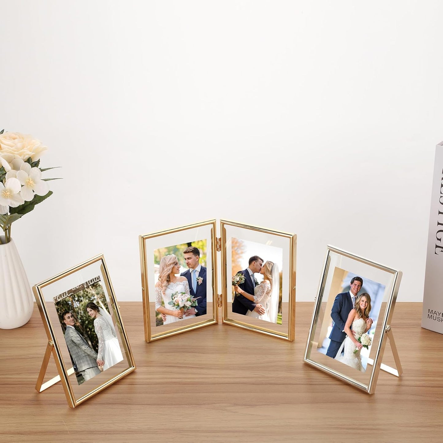 Floating Frame for picture / Gold / 4 x 6 / for ''2pk / Set of 2
