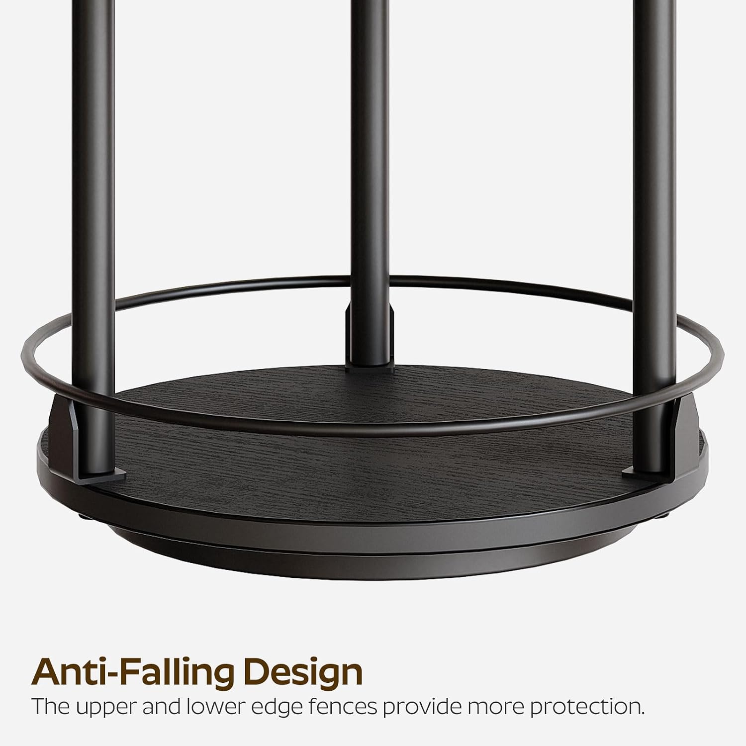 Lazy Susan Organizer, Rotating Spice Rack, 2 Tier Spice Turntable Organizer, Industrial Turntable Spice Holder, for