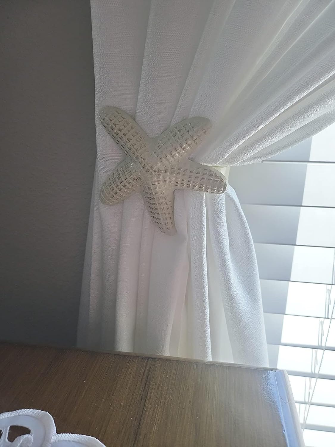 The Metal Magician Metal Nautical Starfish Curtain Holdback & Curtain Holder for Home, Bedroom & Office (Starfish Set