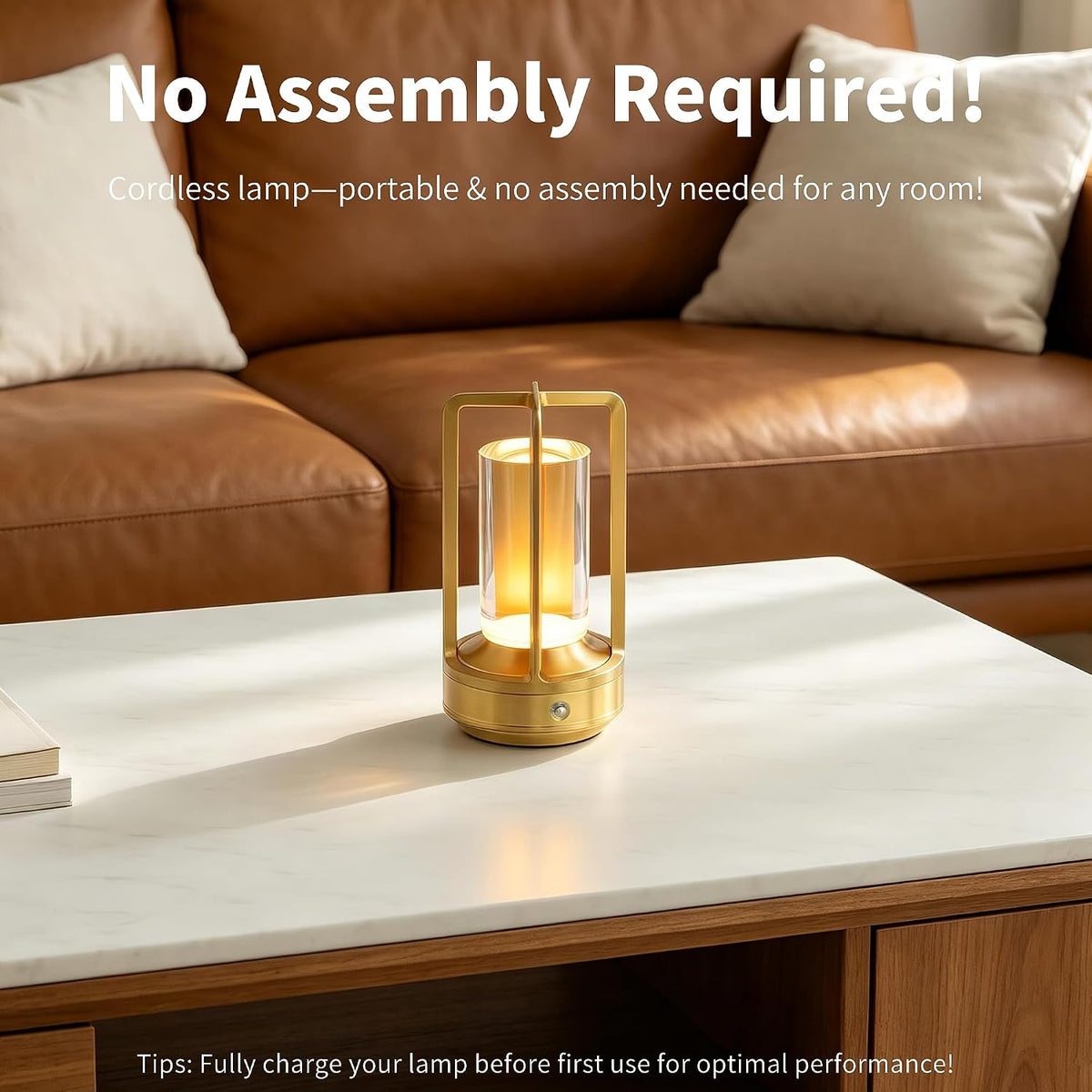 Crystal Lantern Light Outdoor Rechargeable Cordless Set of 2 Table Lamp, Touch Dimmable Battery Operated Table Light