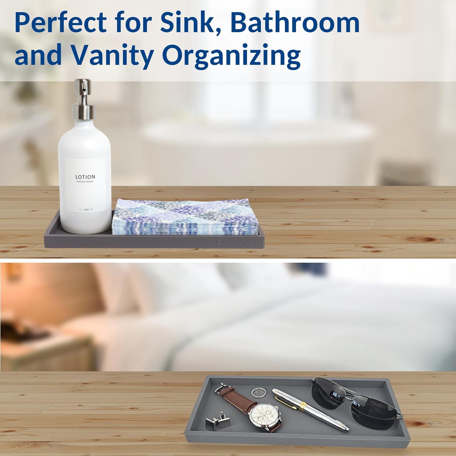 Dish Soap Trays / Modern Gray / Large 11.7