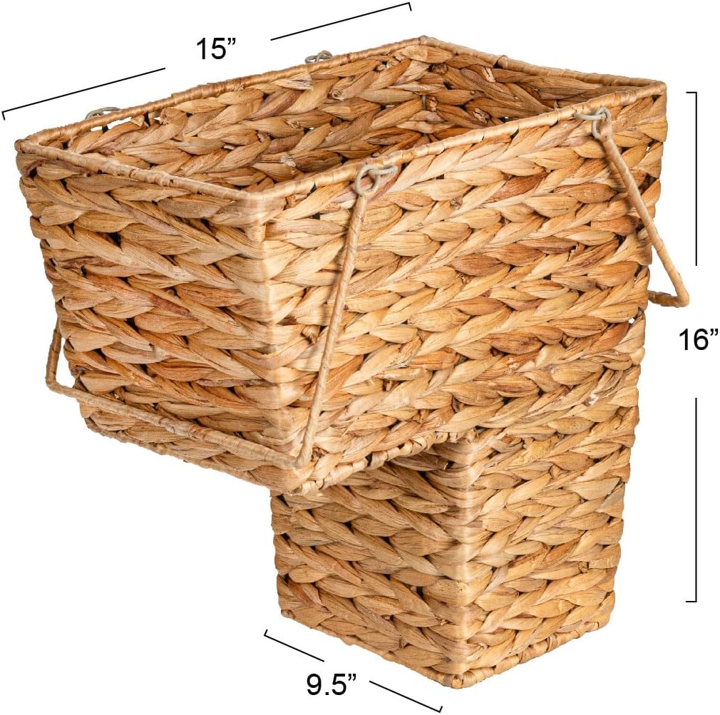 Wicker Stair Basket / Water Hyacinth