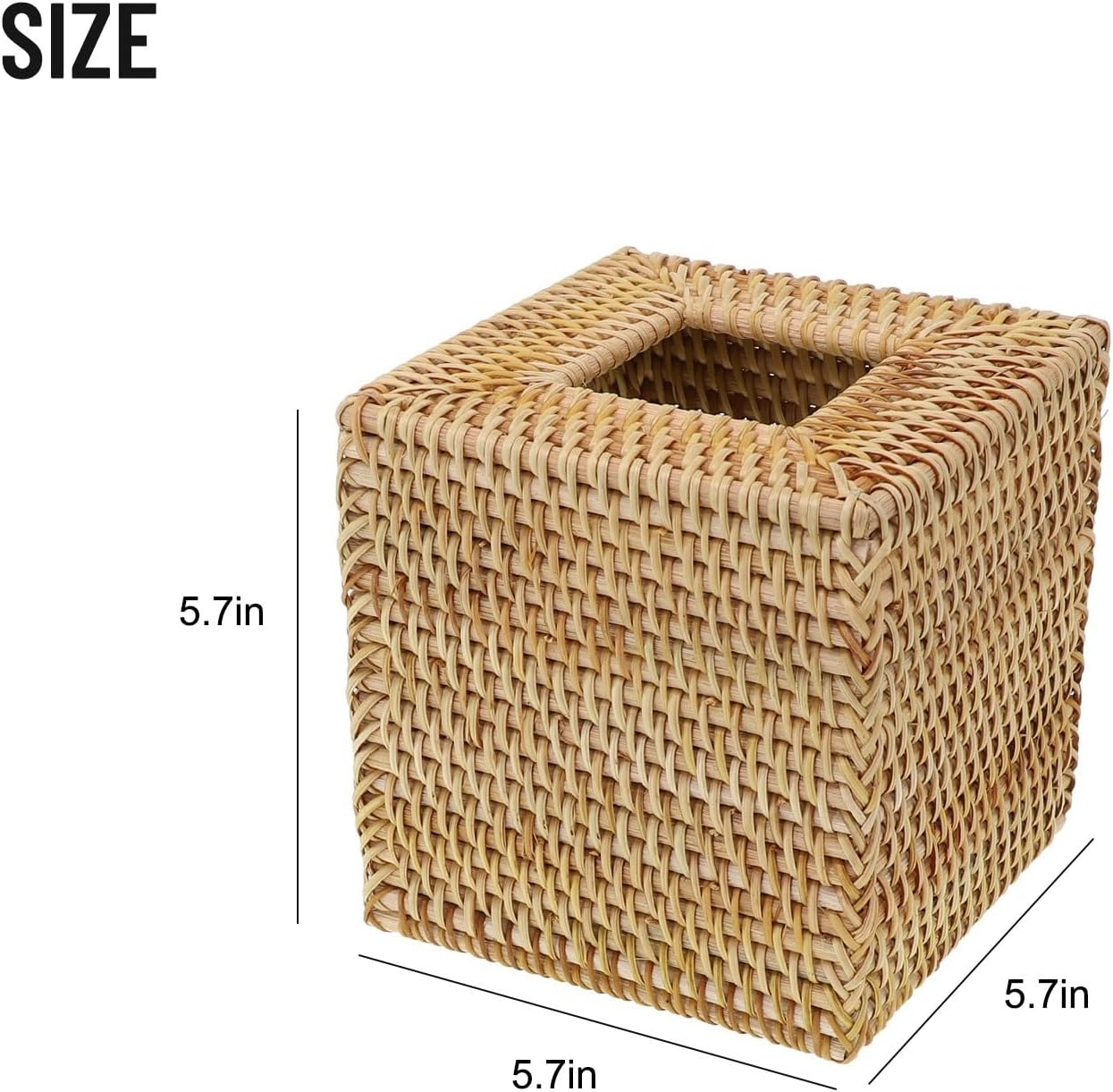 Rattan Tissue Box Cover