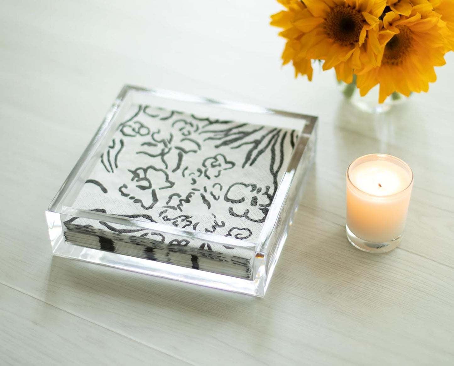 Acrylic Napkin Holder / Cocktail / Clear