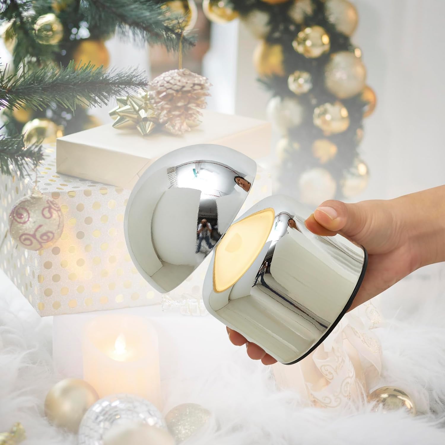 SAIWEYA Modern Cordless Mushroom Small Table Lamp, Dimmable Touch Battery | 3-Way Dimmable, Mini Rechargeable LED Desk