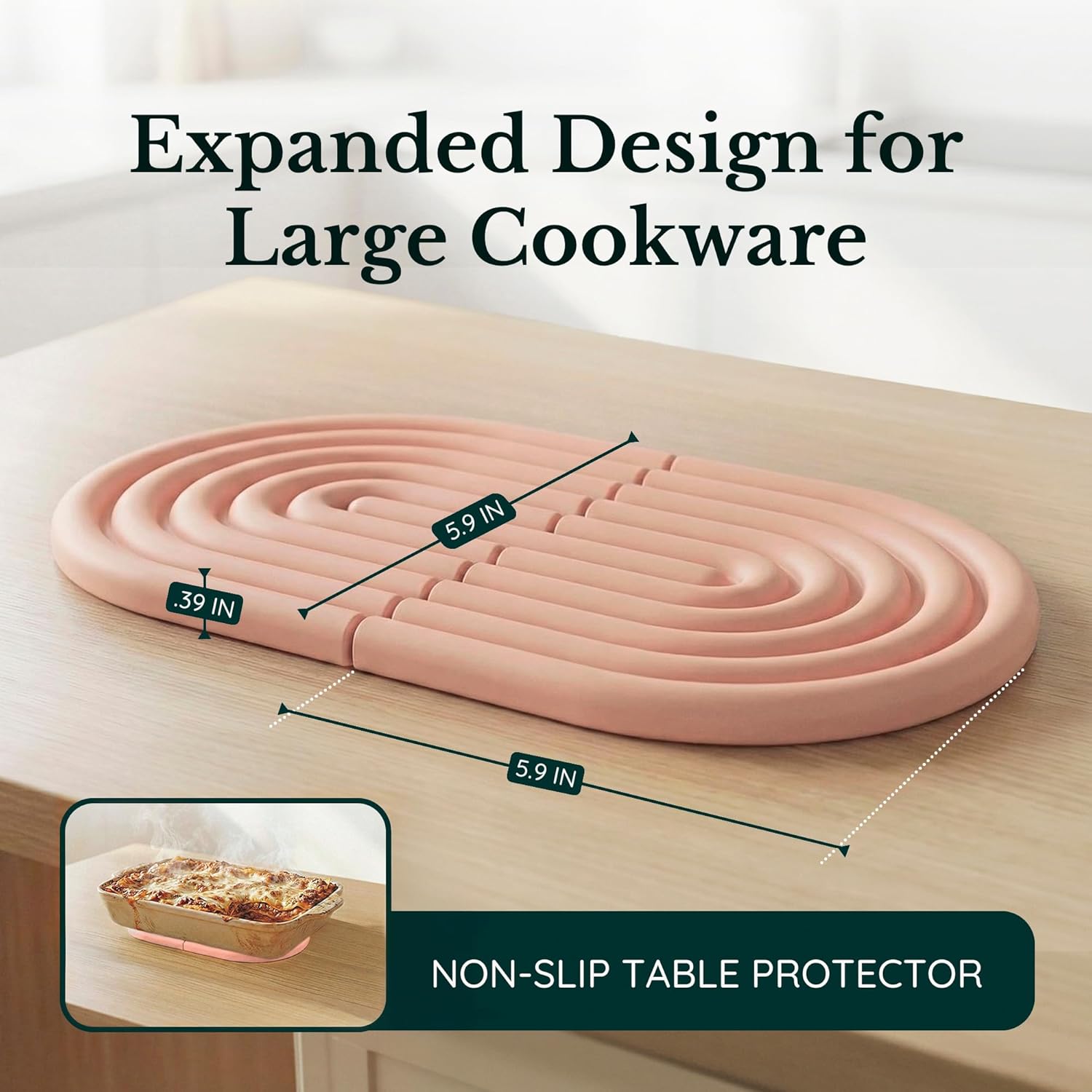 Non-Slip Pot Holders / Blush Pink