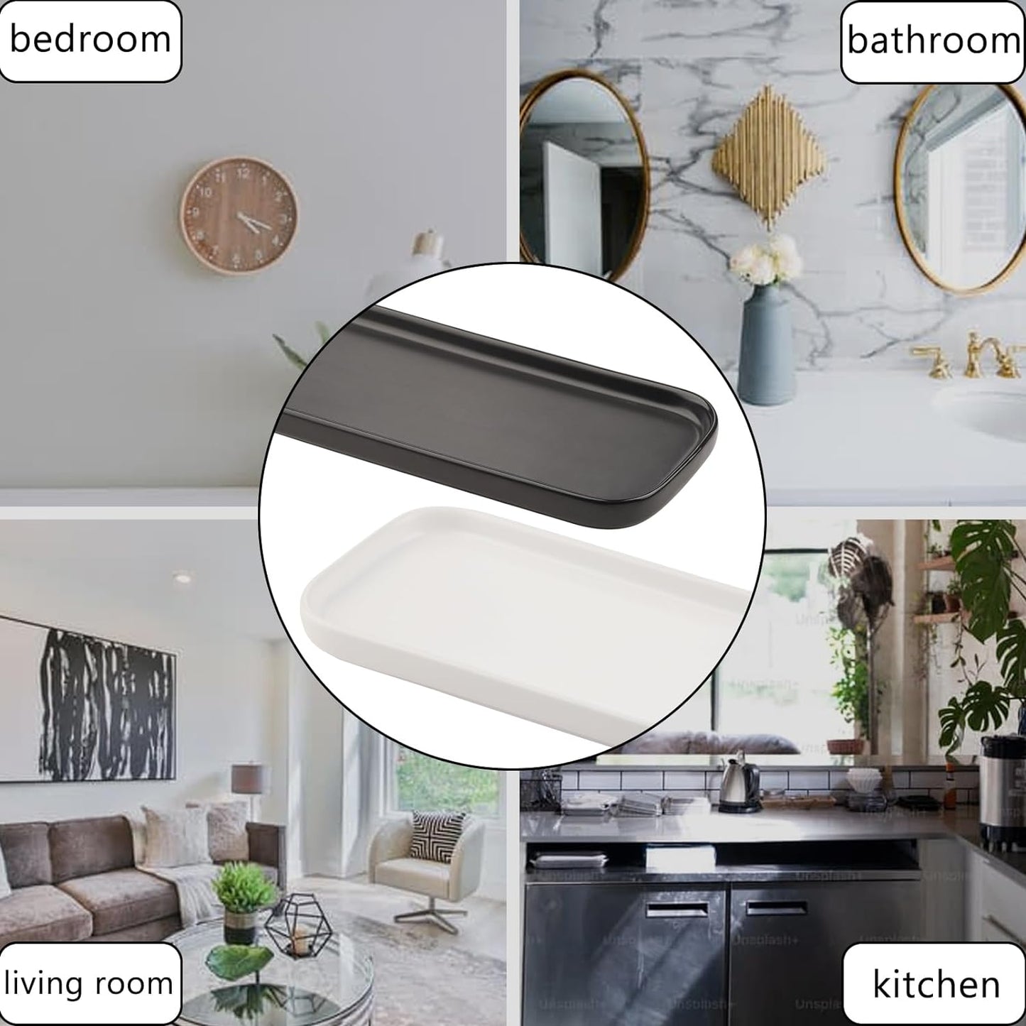 Ceramic Tray / Vanity Tray / White