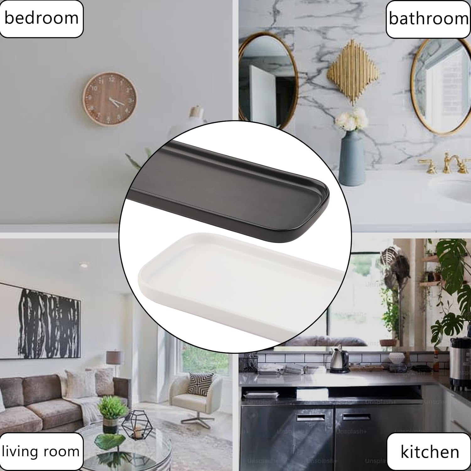 Ceramic Tray / Vanity Tray / White