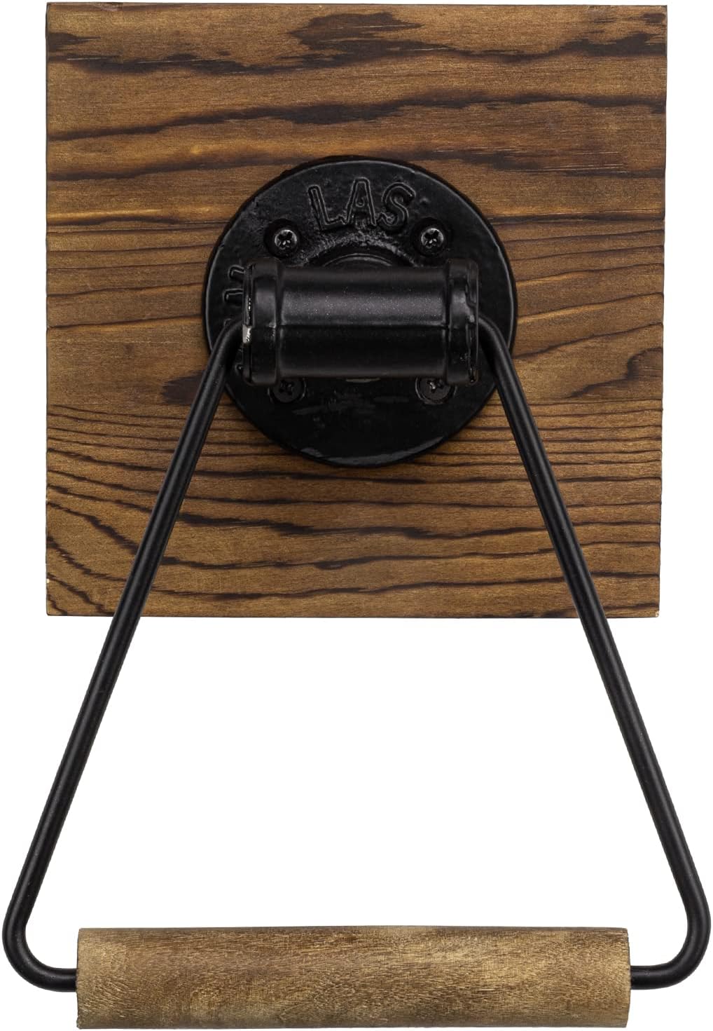 MyGift Bathroom Hand Towel Holder, Towel Rack Ring 5.5x8.7 inch for Kitchen, Laundry Room, Matte Black Industrial Metal