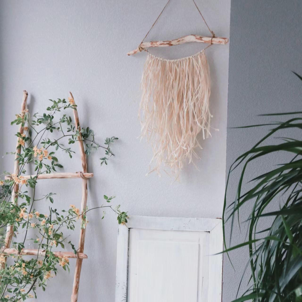 Driftwood Decorative Branches Farmhouse Home Wall Hanging Decor / Natural / 15 Inch / Set of 2