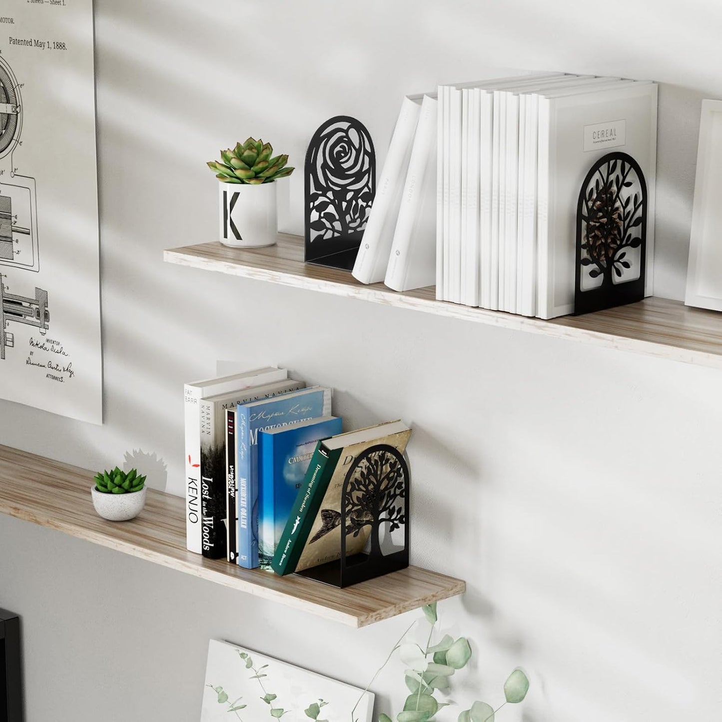 Heavy Duty Bookends / Combination 3 Pairs / 6.89 x 4.89 x 3.54