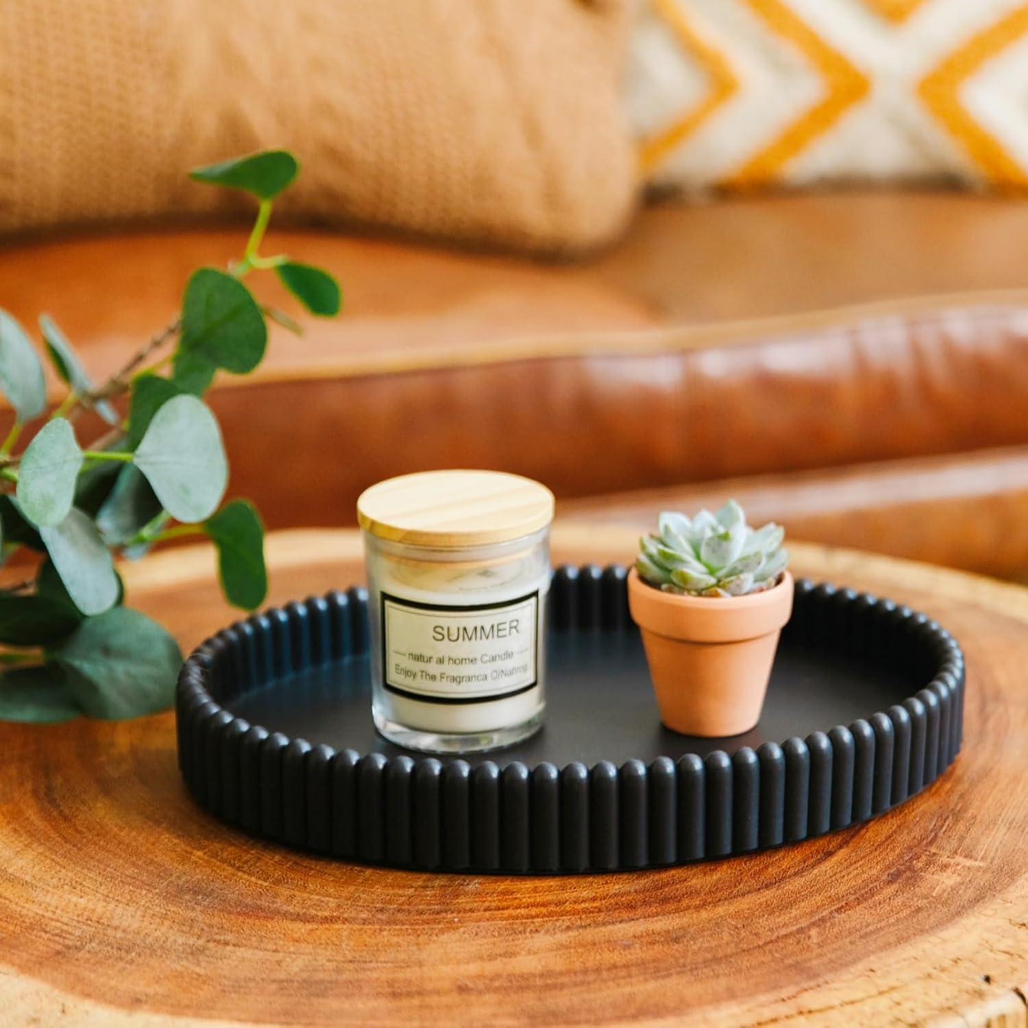 Decorative Tray / Black1 / Black / 11.8 Inch