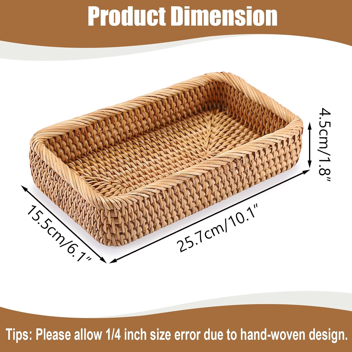 Small Remote Basket / Natural / 10.1 x 6.1 x 1.8