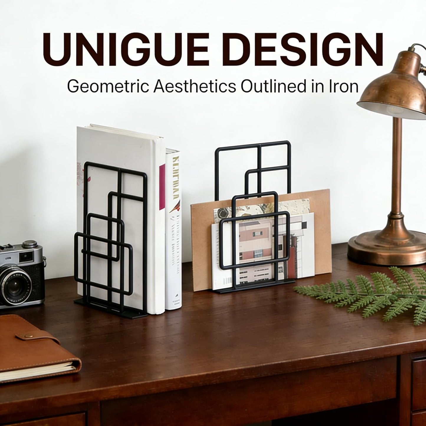 Decorative Bookends / Book Ends Heavy Duty / Black