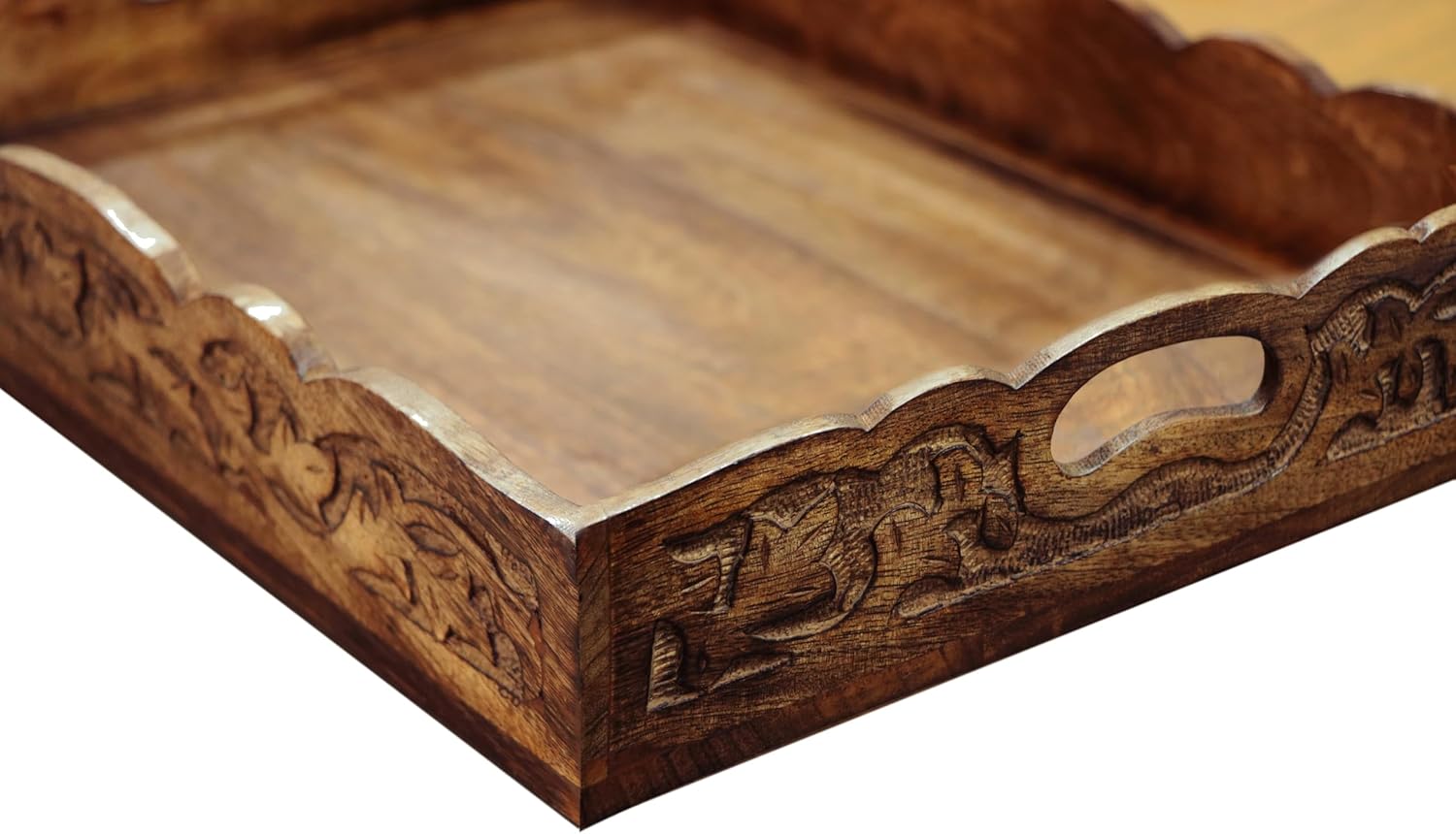 Rustic Wooden Food Tray / Natural