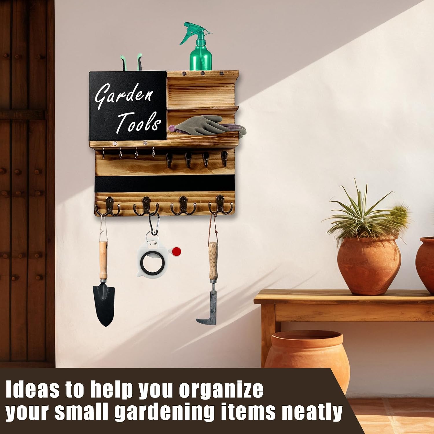 Key Holder / Hooks Small Key Shelf / Brown