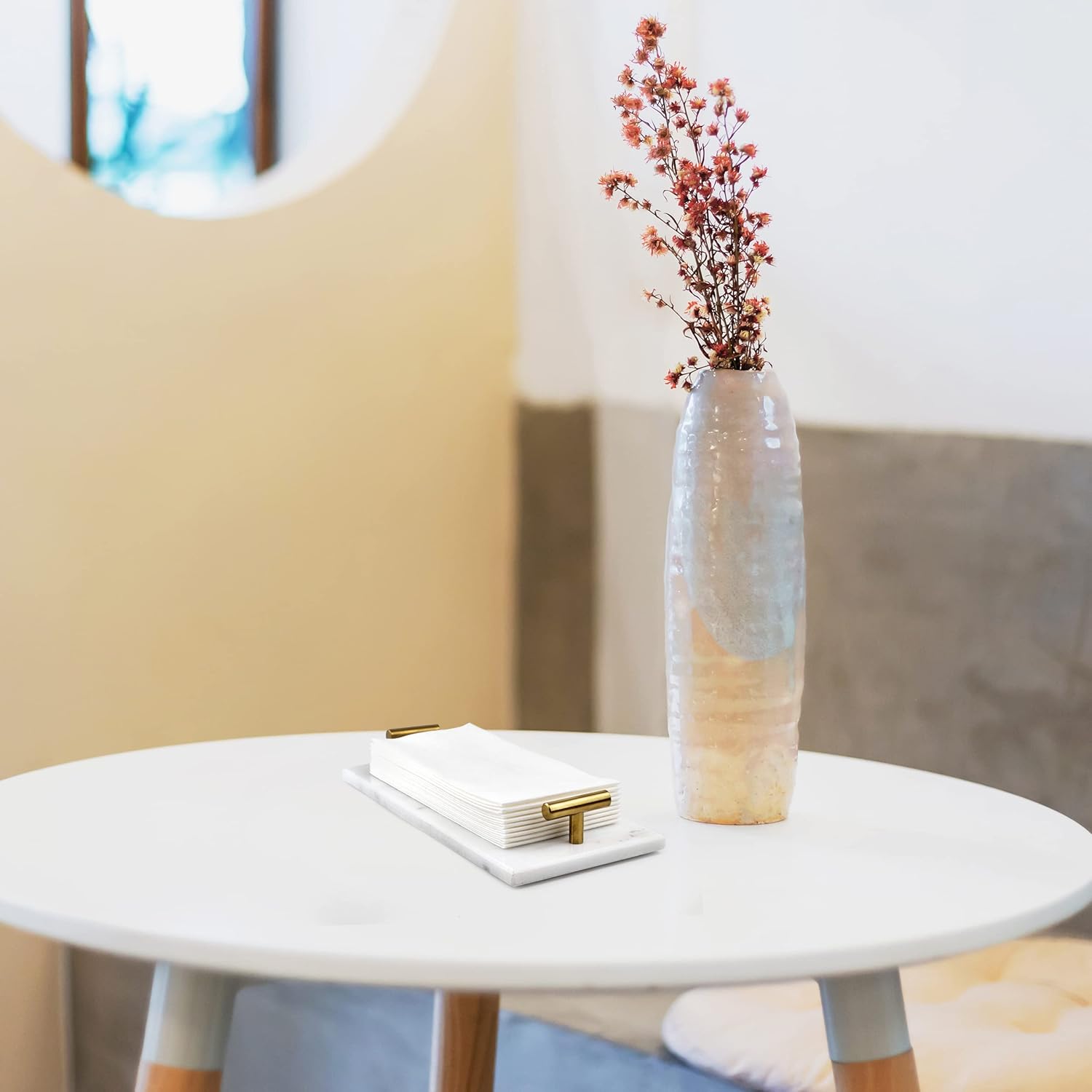 Marble-Tray / Guest Towel Holder Tray / White