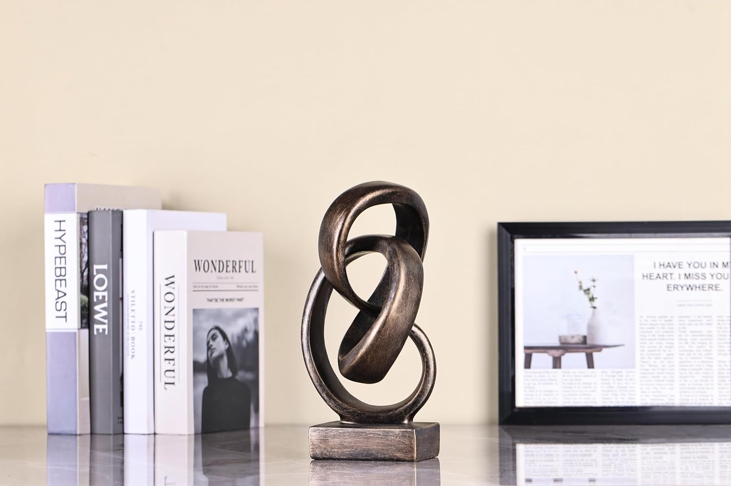 Modern Abstract Knot Sculpture / Bronze