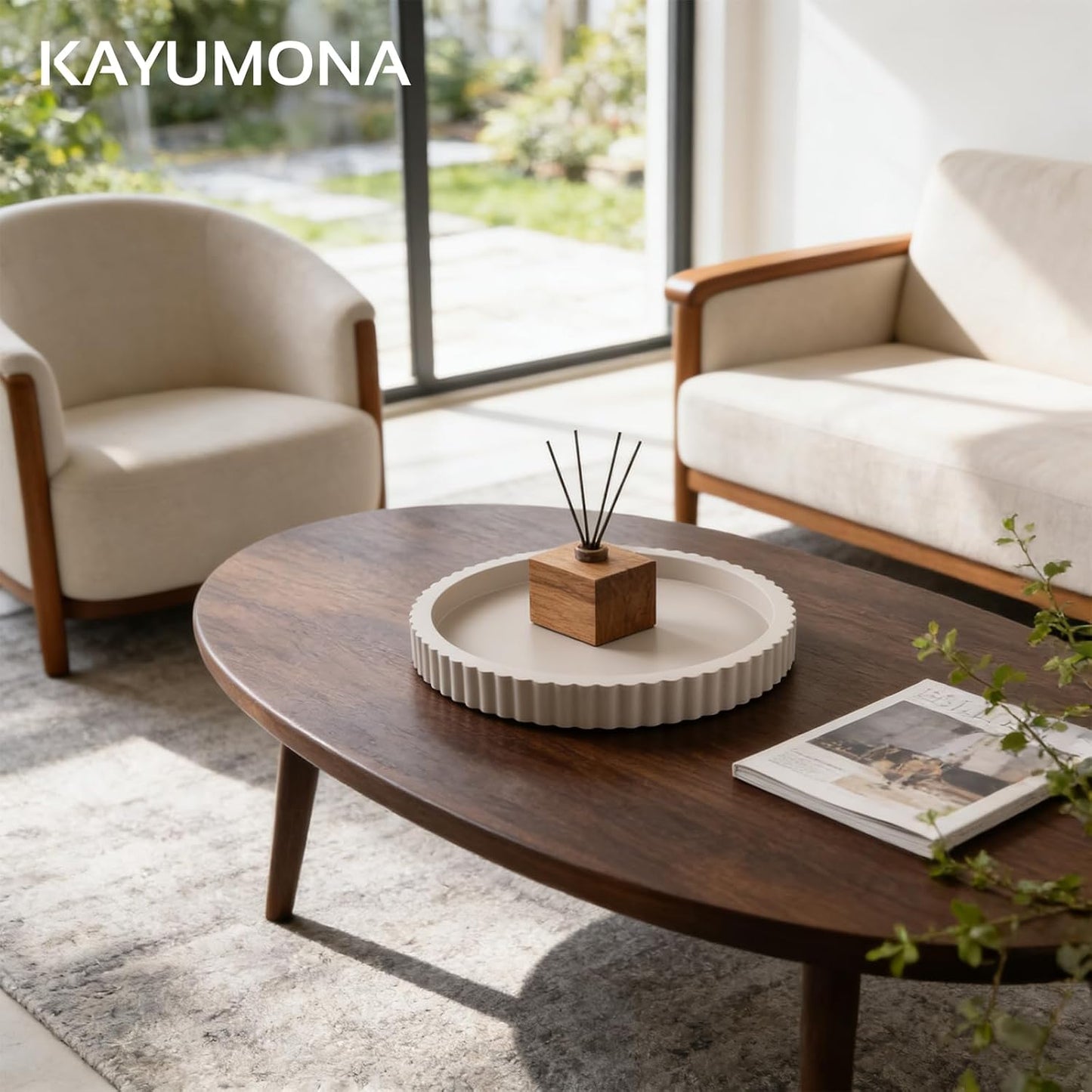 Modern Decorative Tray / Gray Beige
