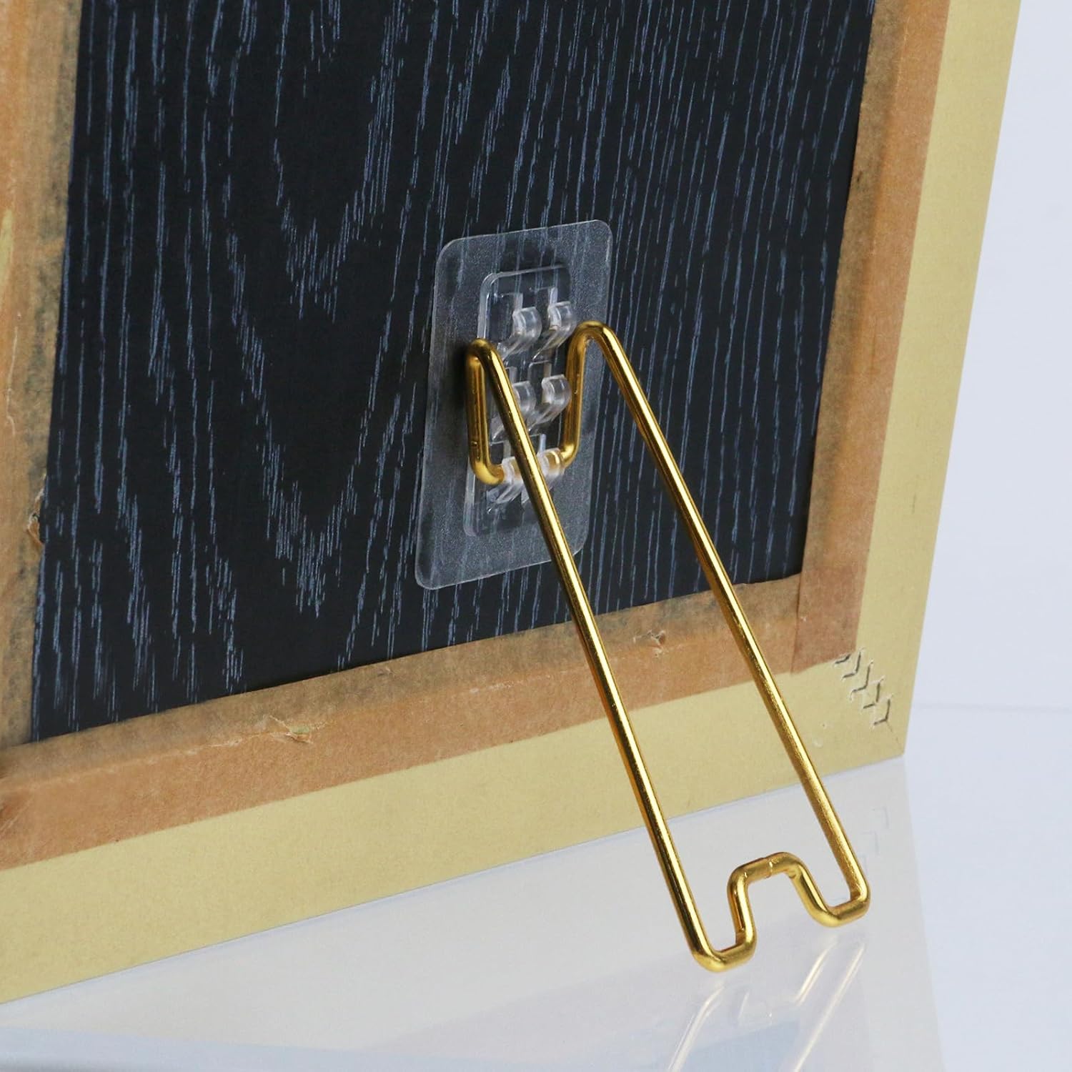 Picture Frame Stand Adhesive Easel Back for Picture Frame Cardboard / 5.12 x 2.2 / Gold / Set of 4