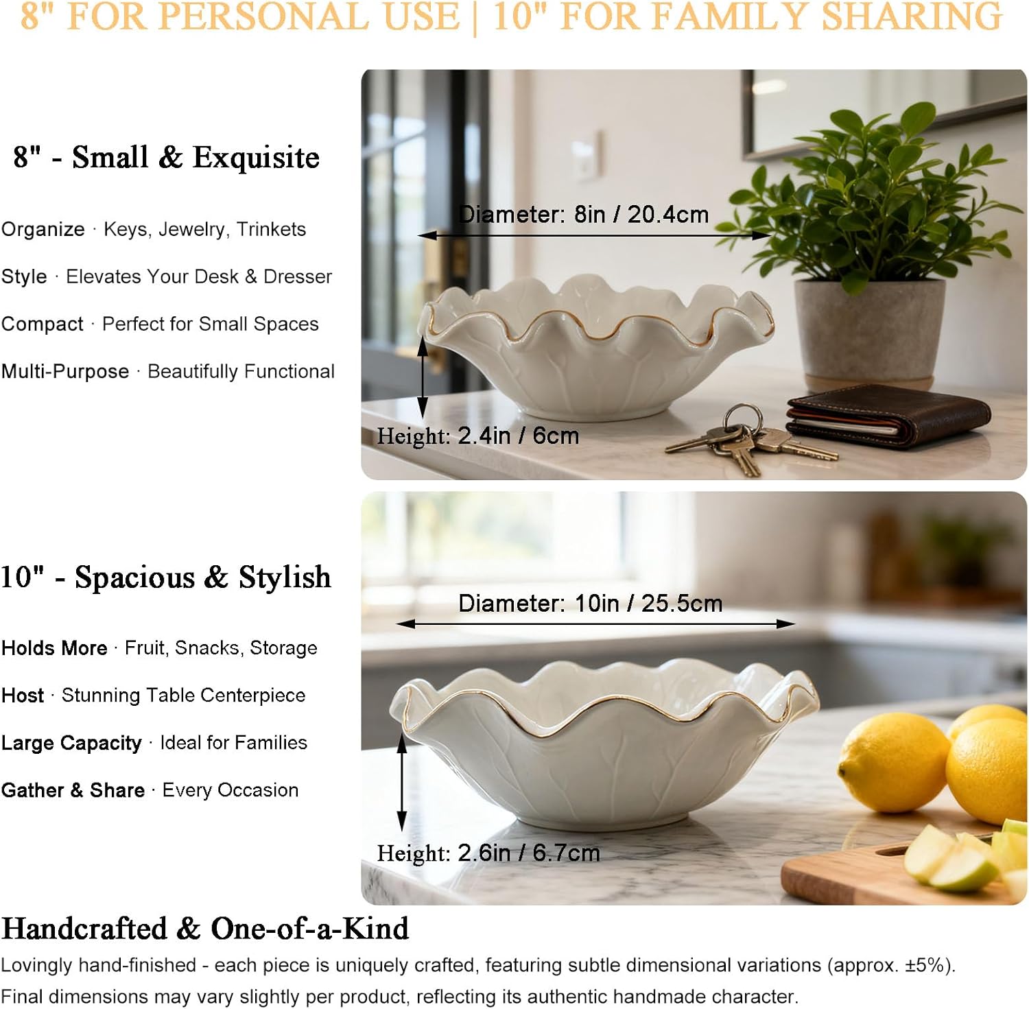 Modern Lotus Design / White / Set of 8