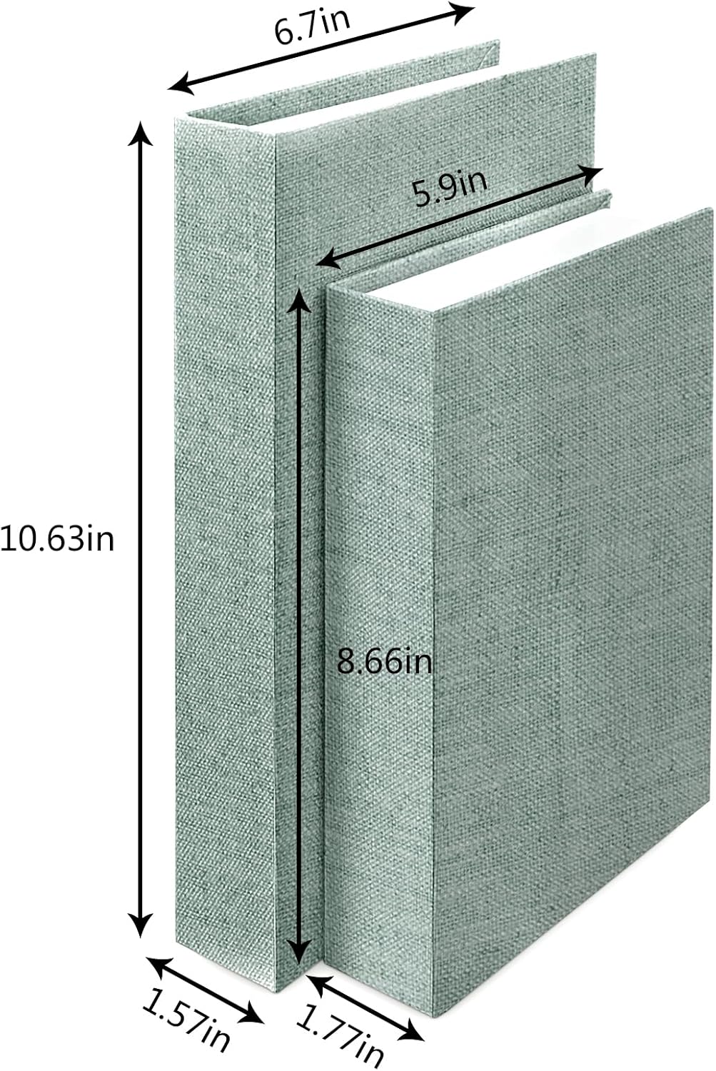 Faux Books for Decorative / Green / Set of 2