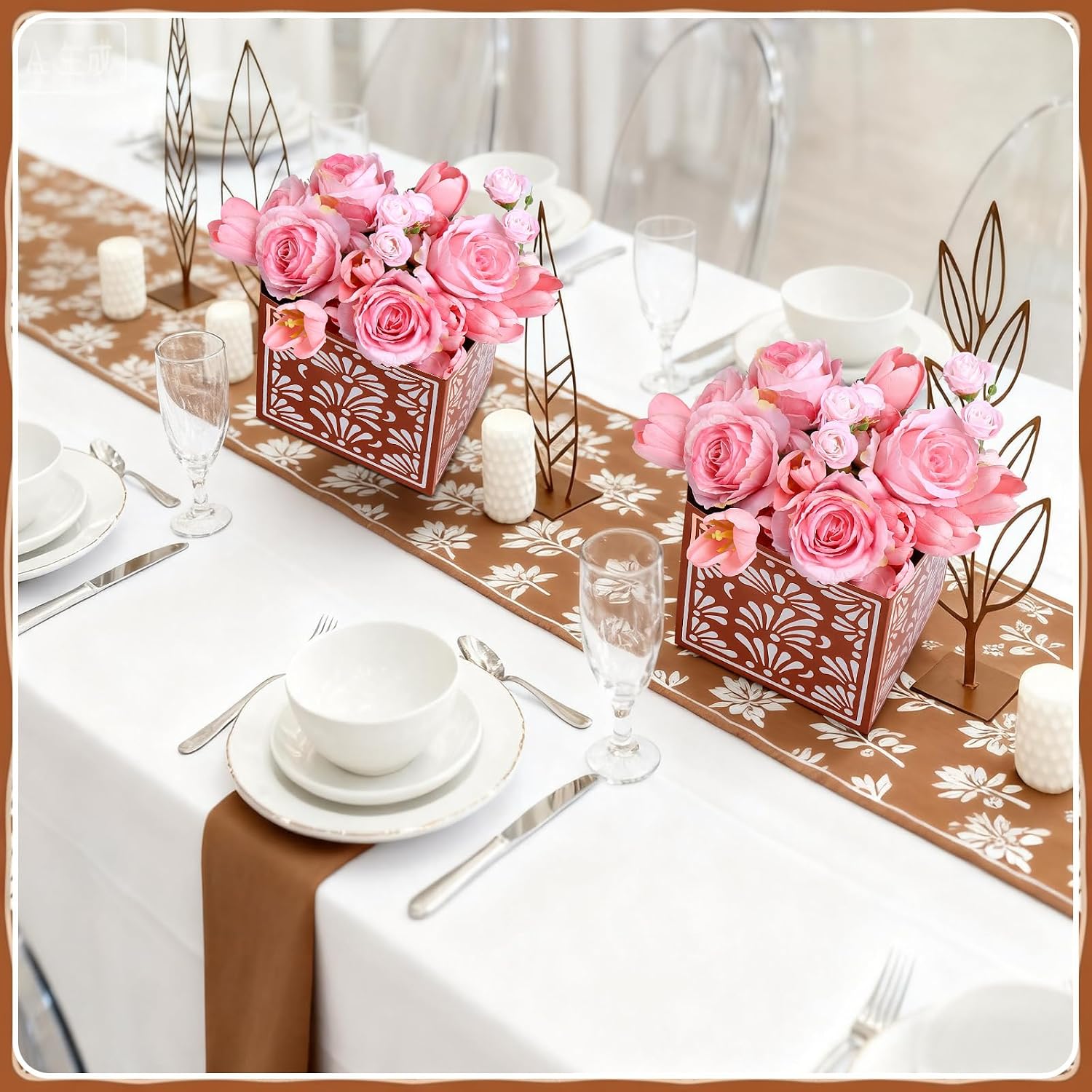 Platos De Barro Mexican Flower Boxes Mexicanos Cielito Lindo Party Centerpiece Decoration / Set of 6