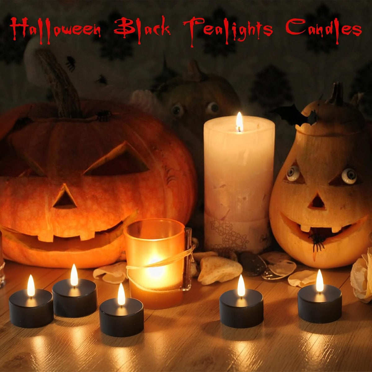 GenSwin Rechargeable Tea Lights Candles Remote Timer Charging Base Black | Flameless LED Tealight Candles Battery