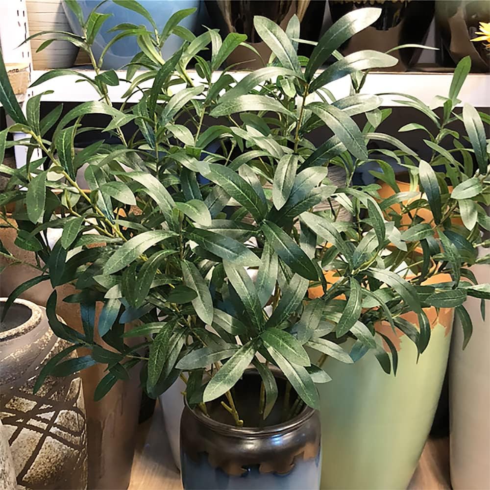 Olive Branches for Vases Faux Olive Branch Fake Tree Branches Stems for Vase / Set of 5