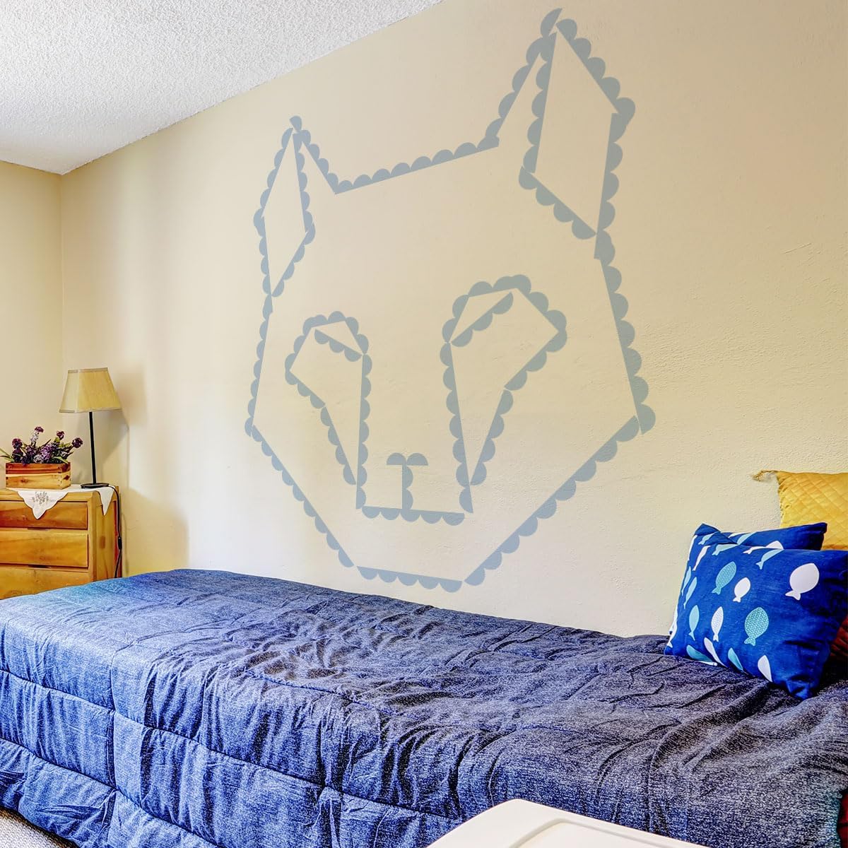 Scallop Border Wall Sticker / Blue