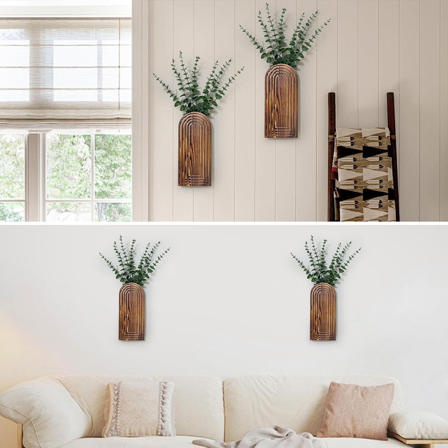Boho Hanging Planter / Brown / Set of 2
