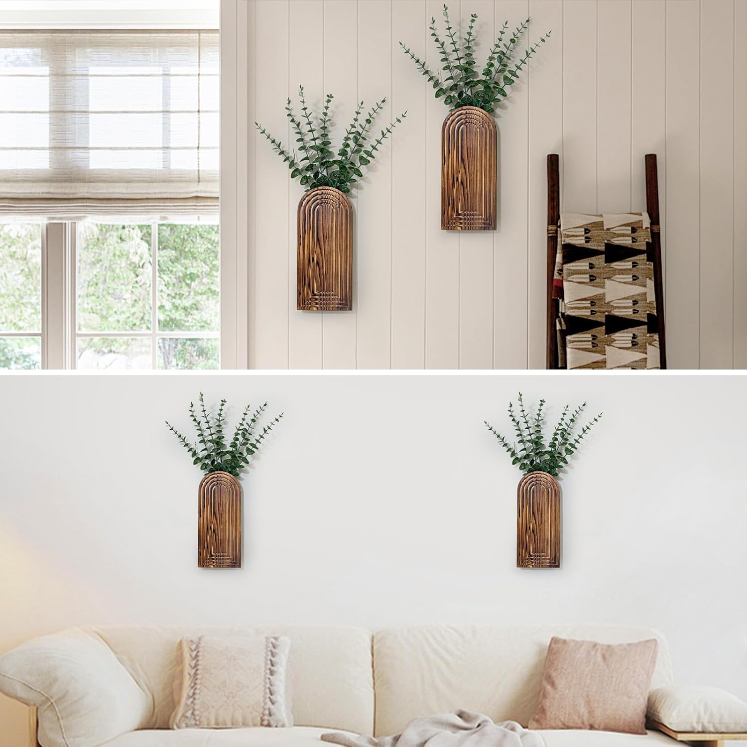 Boho Hanging Planter / Brown / Set of 2
