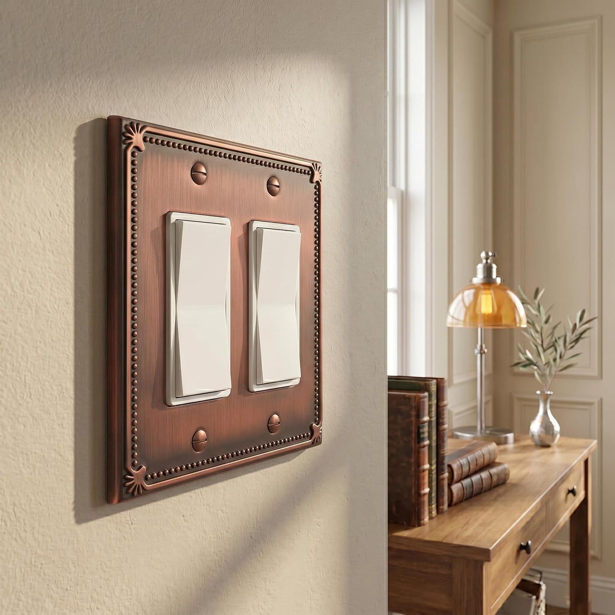 Rio Salto Rocker Light Switch Cover Plate Double Rocker Light Switch Cover Plate 2 Gang Decorator Paddle GFCI Outlet