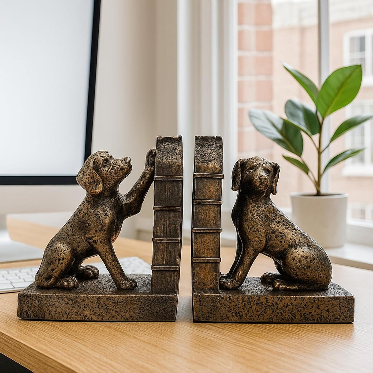 Vintage Old-Money Book Ends for Heavy Books Labrador Animal / Dog / Set of 2
