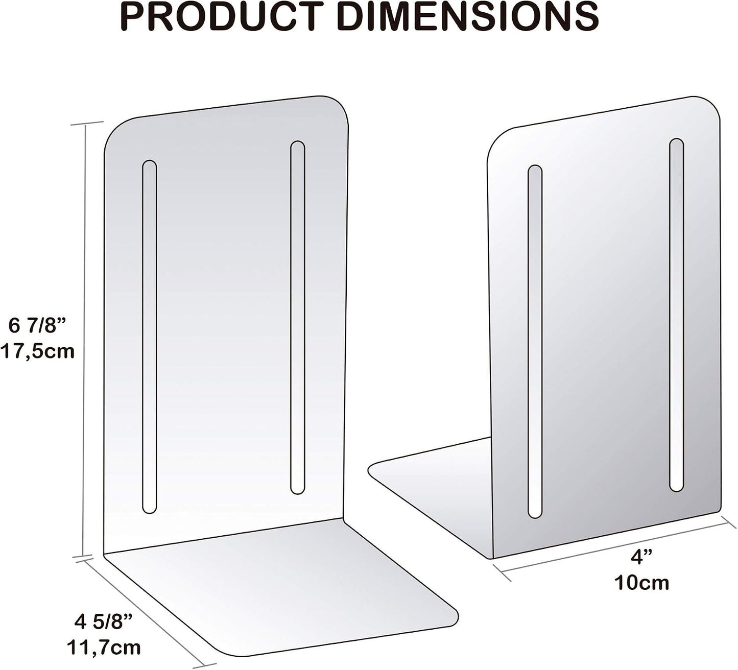 Steel Metal Book Ends Storage / Deep Blue