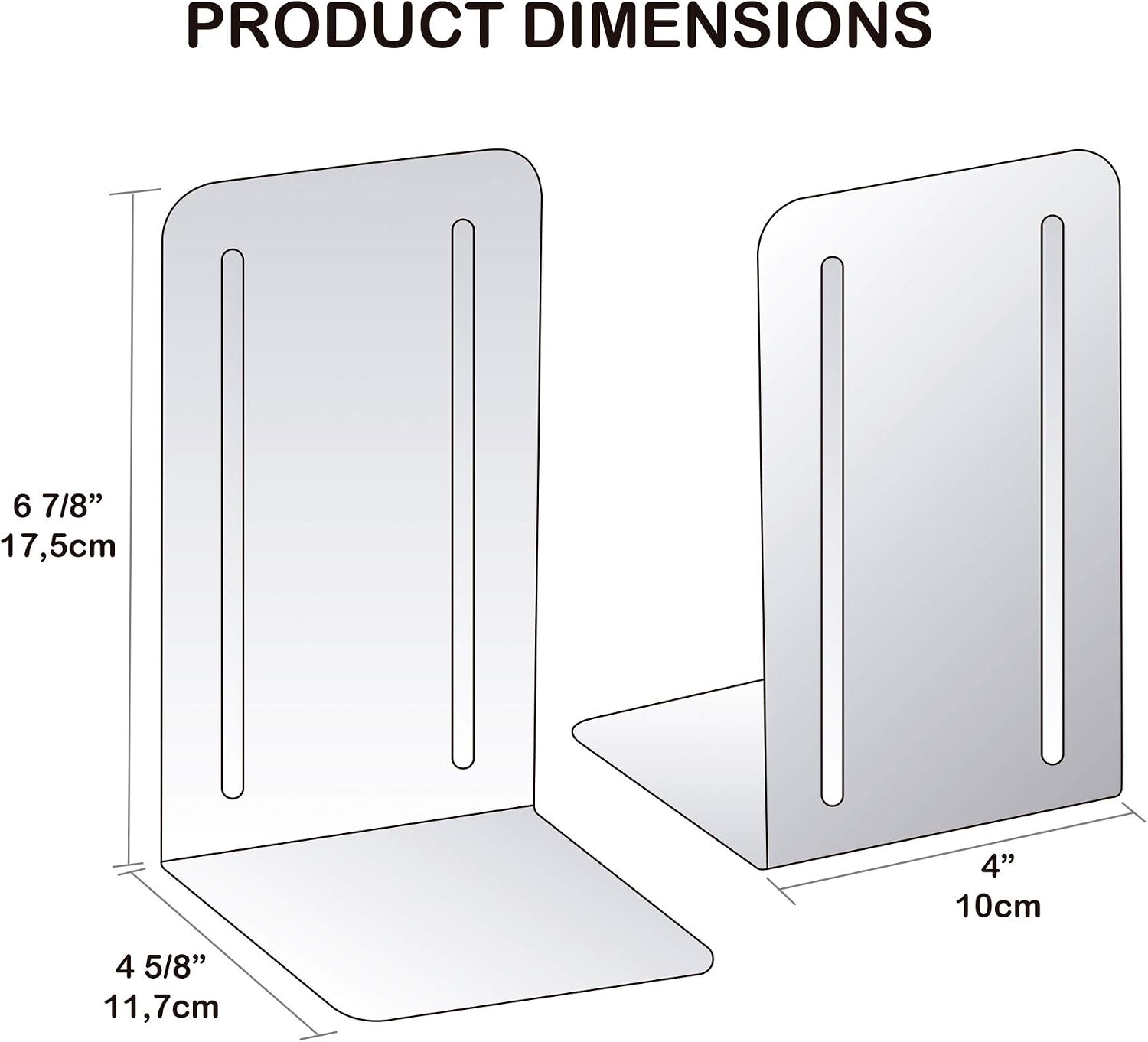 Steel Metal Book Ends Storage / Deep Blue