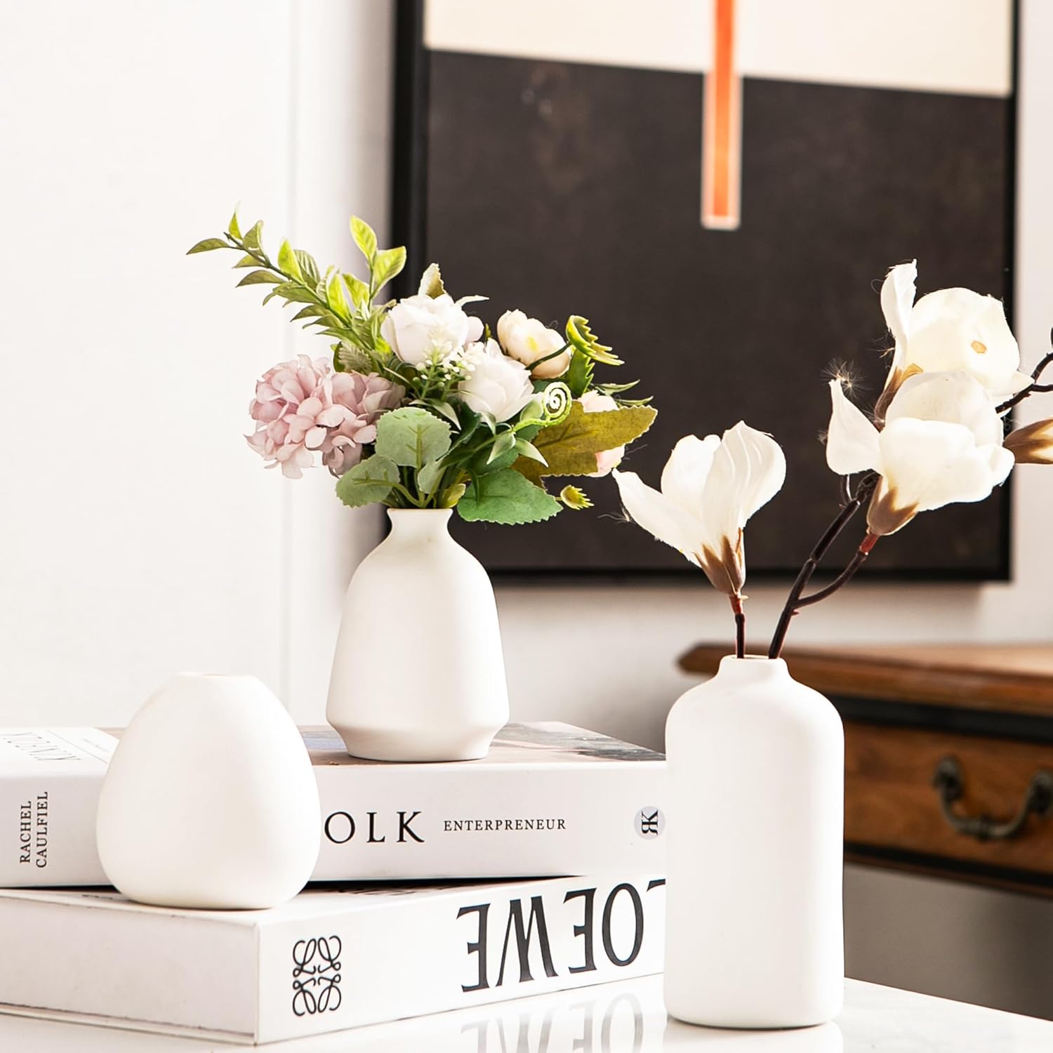 Ceramic Bud Vases / White Bud Vases / Set of 11