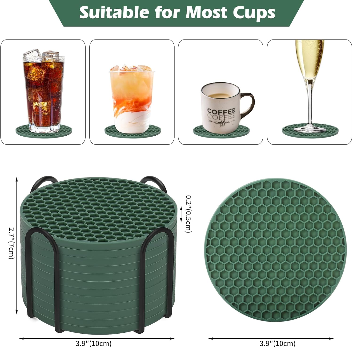 Holder / Home Bar & Kitchen / Green / Set of 12