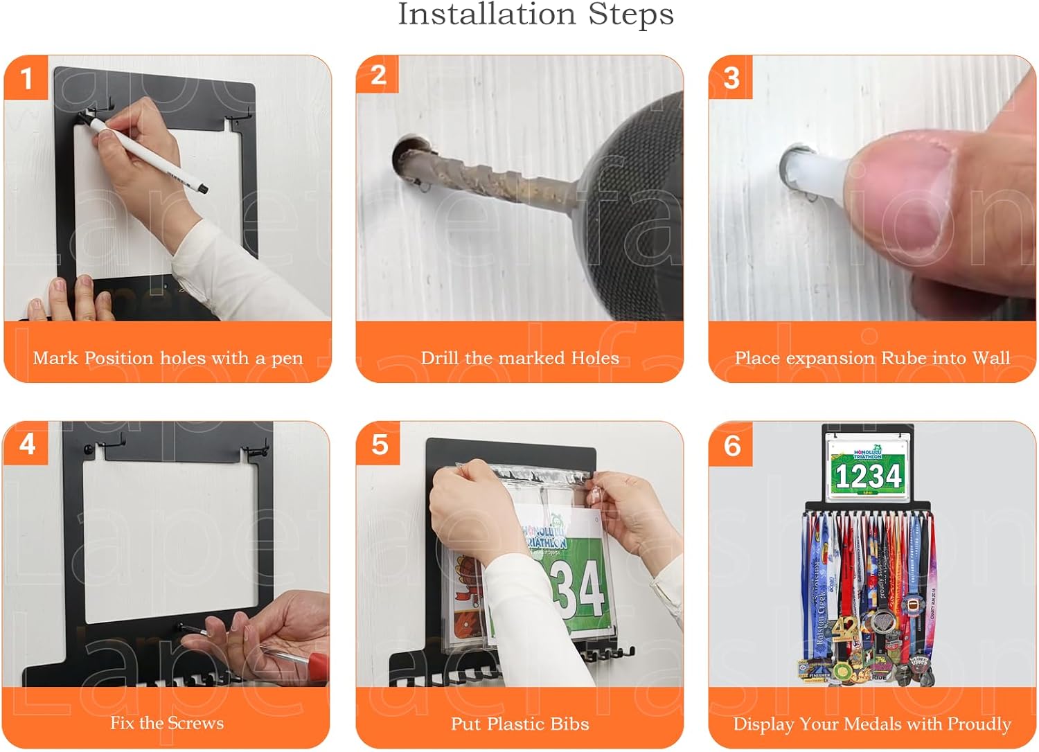 Race Medal and Bib Display,Running Bib and Medal Display and Runner Medal Hanger Display,Medal and Bib Hanger Display